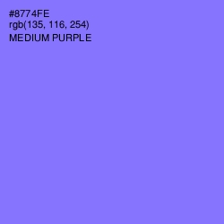 #8774FE - Medium Purple Color Image